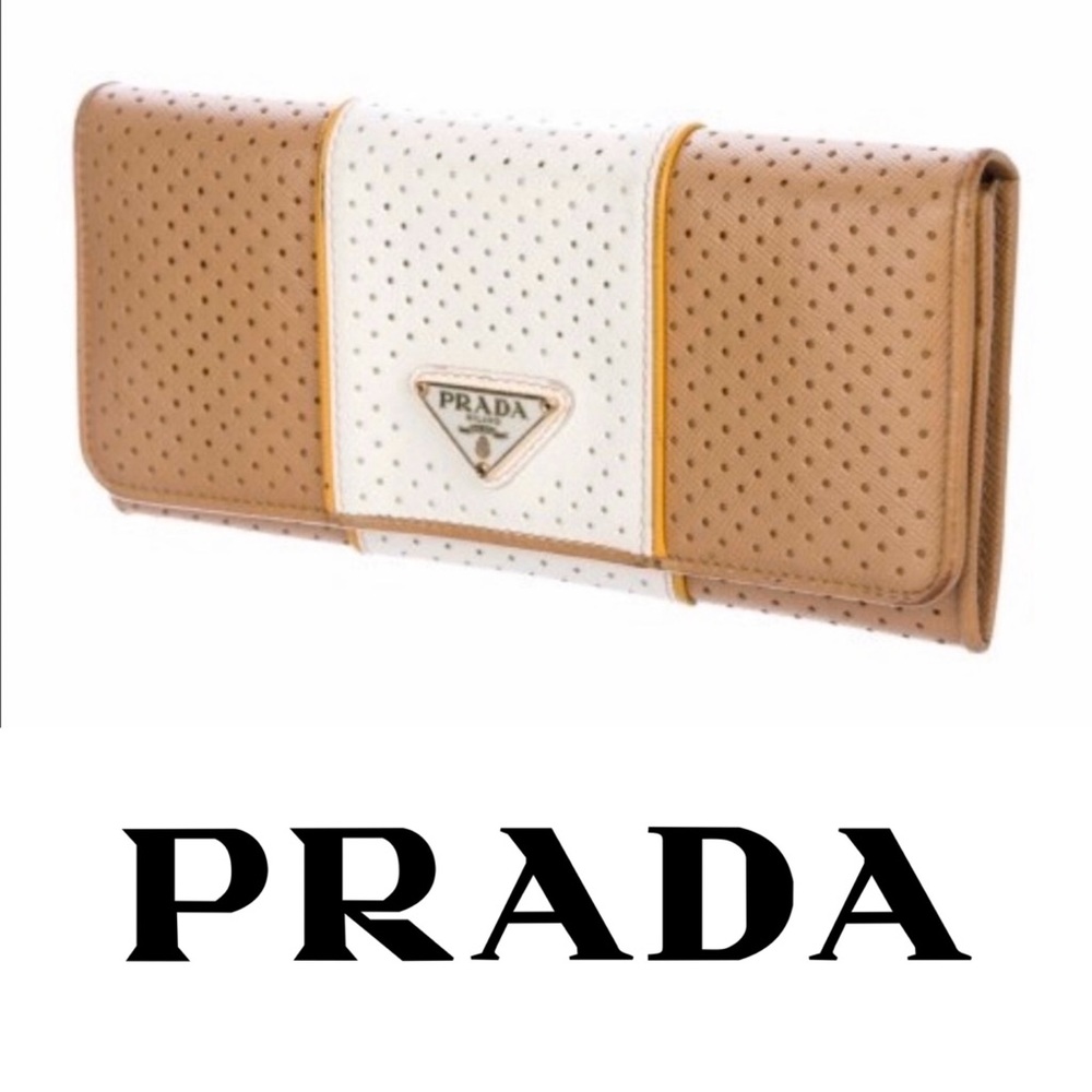 Prada Saffiano Fori Continental Wallet